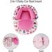 AIPINQI 2-in-1 Baby Head Support for Car Seats - Soft Infant Car Seat Headrest Insert Cushion for Strollers & Swings - Pink - Buy Online on GoSupps.com