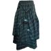 Sanahy Women's Plaid Print Ankle Length A-Line Maxi Skirt - Green | Elastic Waist Party Skirt - Buy Online on GoSupps.com