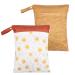 Maeau 2 pieces Wetbags for fabric diapers diaper bag Baby Wetbag Organizer bags nasal pockets kindergarten wet bag reusable wetbag washable gym bag waterproof 30x40cm 12 pattern 12 (30*40cm)