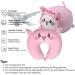 JOYRAVO 2-in-1 Travel Pillow for Kids - Adorable Pink Pig Plushie Converts to U-Shaped Neck Pillow for Ultimate Comfort on Airplane, Train, Bus Trips - Buy Online on GoSupps.com