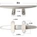 VEITHI Stainless Steel Boat Dock Cleats - 5in/6in/8in Sizes (2 4 Pack) with Screws - 316 Stainless Steel, Open Base, Flat Top - Buy Online on GoSupps.com