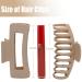 8 Pack Large Hair Clips for Women & Girls - Strong Hold Matte Claw Clips in 90's Vintage Style - Cream, Beige, Dark Brown, Black - Buy Online on GoSupps.com