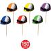 Beistle 60966 Jockey Helmet Food Party Picks 150 Piece Derby Day Decorations Sports Cupcake Toppers Paper Wood Multicolored - Buy Online on GoSupps.com