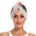 Cat Pink Tulips Hair Towel 2 Pack Super Absorbent Hair Drying Towel Quick Dry Hair Turbans Head Towel with Button Twisty Wrap for Women Girls
