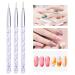 Buy Steelwingsf Nail Liner Brush Set - Professional UV Gel Nail Art Brushes (3pcs) | Easy to Use for Stunning Designs - International Shipping Available - Buy Online on GoSupps.com