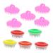 Beatifufu 10 pieces Shampoo brush massage brush scalp massager scalp washer cleaning brush scale care peeling brush headwear hair wash brush massage brush