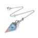 JOVIVI Pendulum Crystal Aquamarine Dowsing Crystals Pendulum Divination Scrying Healing Crystal Gemstone Blue Quartz Stone Pendant for Reiki Grid Meditation Witchcraft Wicca Aquamarine Crystal Pendulum