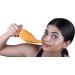 Handcrafted Ceramic Neti Pot for Sinus Relief - 225ml Capacity, Dishwasher Safe, Durable & Premium Quality - Crackle Pattern Orange - Buy Online on GoSupps.com