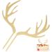 MAGICLULU 5pcs Antlers Happy Birthday Cake Topper Reindeer Antler Acrylic Cake Topper for Xmas Birthday Wedding Party Supplies Gloden - Buy Online on GoSupps.com