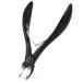 FERYES Toenail Clippers for Thick,Fungal or Ingrown Toenails - Large Handle Toenail Cutters, Podiatrist Recommended 4R13 Stainless Steel Nail Clippers - BLACK