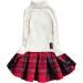 KYEESE Plaid Dog Sweater Dress with Leash Hole & Bowtie - Medium Beige - Buy Online on GoSupps.com