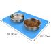 Joytale Non-Slip Silicone Dog Bowl Mat - Waterproof Pet Mat for Dogs & Cats - 47x30cm Blue - Buy Online on GoSupps.com