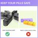 Odaro Weekly Pill Organizer - 28 Compartment Daily Pill Box for Vitamins & Supplements - Travel-Friendly Full Black Design - Buy Online on GoSupps.com