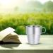 Topyond 304 Stainless Steel Double-Layer Coffee Cup - 300ml Mug with Handle for Camping & Everyday Use | Durable & Versatile - Buy Online on GoSupps.com