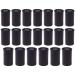 PHCOZY 20 Pcs Black Plastic Canister for Scientific Activities Small Storage and Treasure Hunting Equipment Film Canisters with Lids
