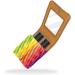 Travel Lipstick Organizer Case - Portable Makeup Bag with Mirror | Abstract Rainbow Stripes Design - Buy Online on GoSupps.com