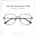 KDOQ Oversized Polygon Anti Blue Light Glasses for Men & Women - Ultra Light Alloy Black Frame - Buy Online on GoSupps.com