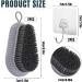 Riisoyu Nail Brush Set - 2 Durable ABS Hand Brushes & Glue Hooks for Clean Cuticles Fingernails and Bathroom Sink - Gray & Blue - Buy Online on GoSupps.com