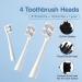 Buy Rechargeable Electric Toothbrush for Adults - 4 Replacement Heads 8 Modes Timer & IPX7 Waterproof in Antique Black - International Shipping Available - Buy Online on GoSupps.com