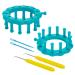 RMISODO 2 Pieces Circular Loom Set Knitter Knitting Flower Loom Kit for Embellishment Needle Craft