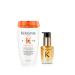 K RASTASE Nutritive & lixir Ultime - Routine Nourrissante & Sublimatrice pour Cheveux Secs - Shampoing Bain Satin Riche (250 ml) + Huile Originale (30 ml)