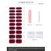 Buy Semi Cured Gel Nail Strips - Dark Red 20 PCS | Salon Quality Easy to Use Gel Nail Stickers | UV Light Compatible - Buy Online on GoSupps.com