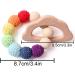 Beech Wooden Teething Toys 4 Pack - Natural Baby Chewable Wood Teethers Set for Soothing Relief - Toddler Gift Jewelry Cloud Cat Star Bird - Buy Online on GoSupps.com