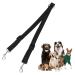 Double Dog Lead Double Ended Lead For Dogs Adjustable Double Lead For 2 Dogs 360 Rotation Dog Leash Coupler Double Dog Lead For Walking 2 Dogs No Tangle(Black)