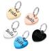 Dog brand with engraving naming trailer personalized heart trailer - badge for dog and cat - pet gifts - pet id day for all collars (blue)