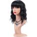 Yzjyb Short Curly Wavy Synthetic Cosplay Wig - Black & Dark Brown Shoulder-Length Women s Costume Wig - Buy Online on GoSupps.com