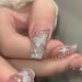 Temperament manicure sweet and cool milky white gradient butterfly nail patch fake nails wearing nail products detachable handmade.(M) - Buy Online on GoSupps.com