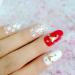 Hujl artificial nails false shiny flower fake nail design 3D artificial rhinestone fake nails full cover acrylic manicure tool