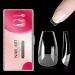 500pcs Short Coffin Fake Nails  Soft Gel Full Cover Nail Tips  Gel Nail Extensions for Nail Salons and DIY Nail Art for Full Cover Coffin Nails for Soak off Nail Extensions (12 Sizes)