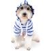Zweitea Striped Hoodie for Small & Medium Dogs | Soft Light Blue Puppy Sweatshirt & T-Shirt | Comfortable Pet Clothing - Buy Online on GoSupps.com