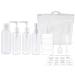 VELOCVIL Empty Travel Bottles for Toiletries, Set of 12 TSA Approved Travel Size Containers with Toiletry Bag for Airport, Traveling, Refillable Cosmetic, Liquid, Skincare, Shampoo, Clear