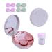 Contact Lenses Case Kit, Marble Contact Lens Case with Mirror,Portable Contact Box Travel Kit with Lens Cleaner Solution Bottle Tweezers Remover for Outdoor and Office Daily Use Rose Gold