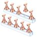 Nail Stand Acrylic Nail Art Display Stand 2 Sets Magnetic Nail Tips Practice Holder Stand DIY Display Stands for False Nail Tip Manicure Tool (Rose glod1)