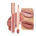 Nude Liquid Lipgloss - Lip Liner and Lipstick Set - Non-Sticky Long Lasting Waterproof Lip Stain - Highly Pigment Lip Stick & Lipliner Pencil - Lip Makeup Kits for Daily Makeup(07)