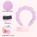 Spa Terry Cloth Headband Set for Women - Black+Purple | Soft Bubble Skincare Headbands with Face Wash Wristbands | Perfect Makeup and Face Washing Accessory | Great Gift Idea - Buy Online on GoSupps.com
