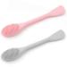 Silicone Face Mask Applicator: 2-Pack Facial Brushes for Mud Clay Charcoal - Soft Beauty Brush Tools (Pink+Gray)