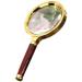 Magnifying Glasses for Hobbies Reading Magnifier Magnifying Glass HD 10 Times 80mm Glass Lens Handheld Imitation Mahogany Handle Identification Old Man Reading Magnifying Glass Vision
