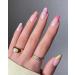 Justotry 24 PCs Rainbow French Nails to stick on oval short color press on nails with glue classic almond art nail fake nails medium for nails art fingernails for gluing for women 921rainbow & French10