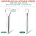 2-Pack Stainless Steel Tongue Scraper Set for Fresher Breath - Medical Grade Metal Tongue Cleaners for Bad Breath Reduction - Buy Online on GoSupps.com