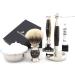 Jag Shaving Razor Set - 3-Part Lee Range with Silberspitz Brush 3 Blades & Shaving Stand - Premium Quality for an Ultimate Shaving Experience - Buy Online on GoSupps.com