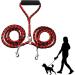 Tibapla Double Dog Leash - Reinforced Padded Handles for Small to Large Dogs - Healing & Training - 10mm x 140cm (Red) - International Shipping - Buy Online on GoSupps.com