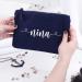 Herz & Heim Personalized Cosmetic Bag - Stylish Women's Gift | 22x16.5 cm - Blue - Buy Online on GoSupps.com