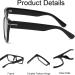NIDOVIX Square Blue Light Blocking Glasses - Trendy Thick Frame for Men & Women - Non-Prescription Transparent Grey 50mm - Buy Online on GoSupps.com