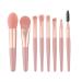 NEJLSD make-up brush set mini brush synthetic foundation brush blind blend eyeshadow eyebrows eyelashes nasal shadows lips pink 8 parts