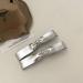 Hair Clip Silver Light Luxury Bow Clasp Clip Small and High End Design Back Head Spoon Shark Clip Hairpin Headwear Party Hair Decorations (Color : FJ4438)