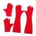 FRCOLOR 2 Pairs nail gloves nail art hand protector fingerless UV glove UV protection gloves Manicures Gloves Driving Gloves Fingerless Glove Shield Glove anti-black polyester Mj03 Dryer 25X9X0.4CM
